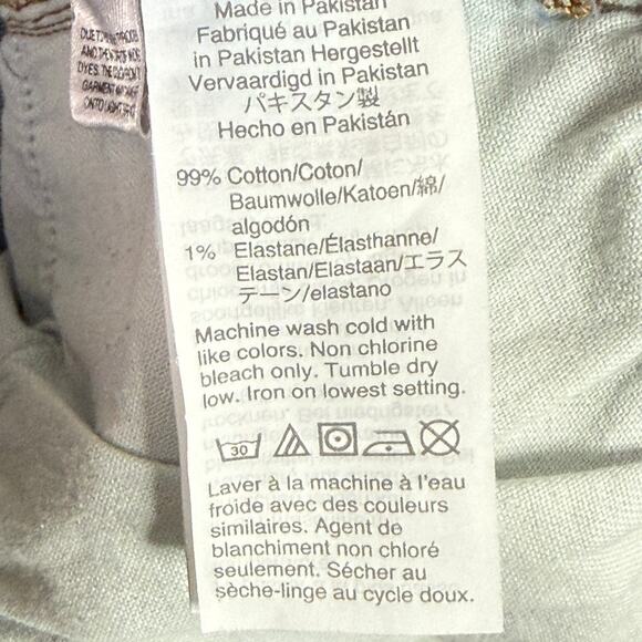 J. Crew High Waisted Cotton Distressed Raw Hem Cut Off Denim Shorts 30 Blue - Picture 9 of 15